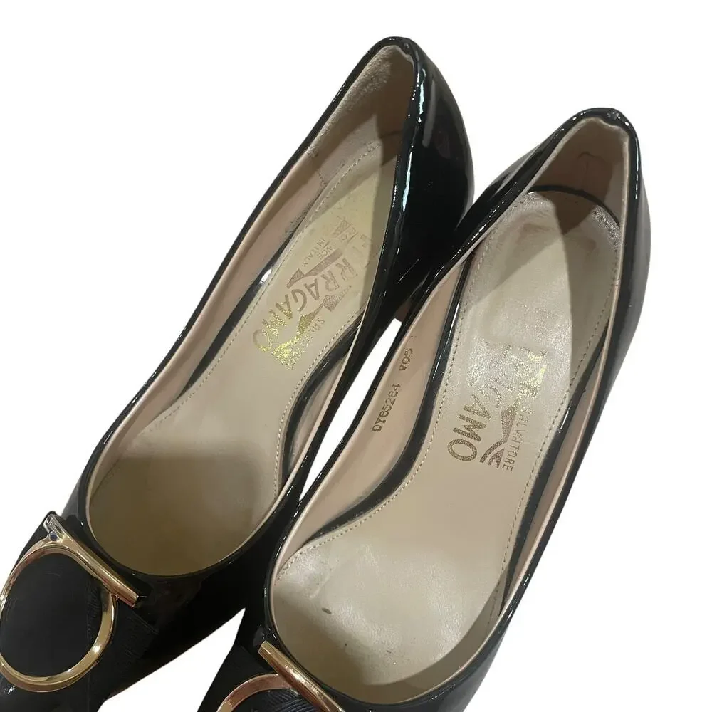 Salvatore Ferragamo patent leather pumps